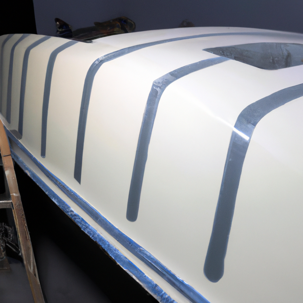 Riparazione scafo: laminazioni e gelcoat in primo piano